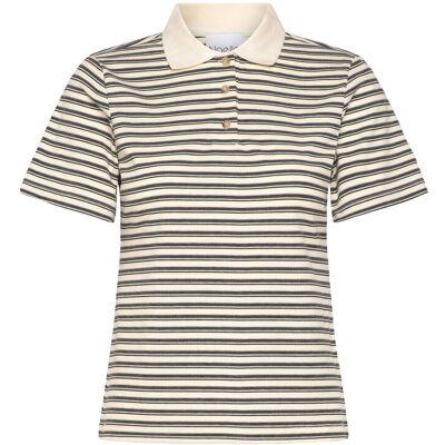 Noella Leyna Polo Top XXL SUGAR GREY STRIPE XXL Noella Leyna Polo Top XXL SUGAR GREY STRIPE XXL