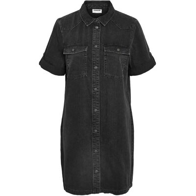 NOISY MAY Nmnew Signe S/S Denim Dress Vi001Bl Noos XS BLACK XS NOISY MAY Nmnew Signe S/S Denim Dress Vi001Bl Noos XS BLACK XS