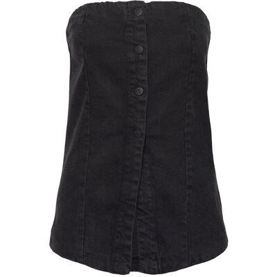 NORR Ninni Long Tube Top 36 BLACK WASHED 36 NORR Ninni Long Tube Top 36 BLACK WASHED 36