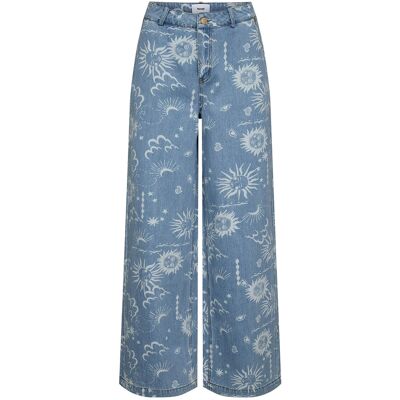 Nümph Nugiselly Hr Wide Jeans 34 LIGHT BLUE DENIM 34 Nümph Nugiselly Hr Wide Jeans 34 LIGHT BLUE DENIM 34