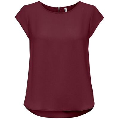 ONLY Onlvic S/S Solid Top Noos Wvn 34 TAWNY PORT 34 ONLY Onlvic S/S Solid Top Noos Wvn 34 TAWNY PORT 34