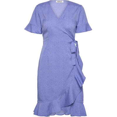 ONLY Onlolivia S/S Wrap Dress Wvn Noos 34 BLUE BONNET 34 ONLY Onlolivia S/S Wrap Dress Wvn Noos 34 BLUE BONNET 34
