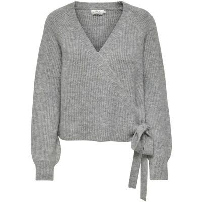 ONLY Onlmia L/S Wrap Cardigan Knt Noos L LIGHT GREY MELANGE L ONLY Onlmia L/S Wrap Cardigan Knt Noos L LIGHT GREY MELANGE L