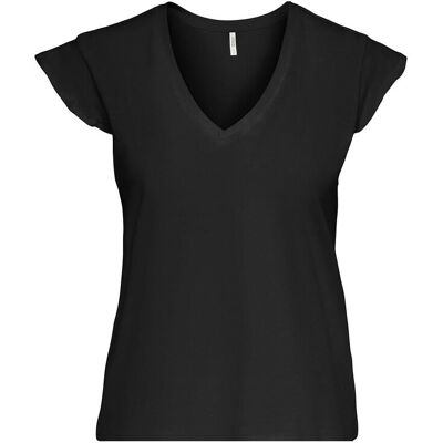 ONLY Onlmay Life S/S Frill V-Neck Top Box Jrs XS BLACK XS ONLY Onlmay Life S/S Frill V-Neck Top Box Jrs XS BLACK XS