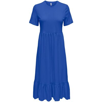 ONLY Onlmay Life S/S Peplum Calf Dress Jrs S DAZZLING BLUE S ONLY Onlmay Life S/S Peplum Calf Dress Jrs S DAZZLING BLUE S