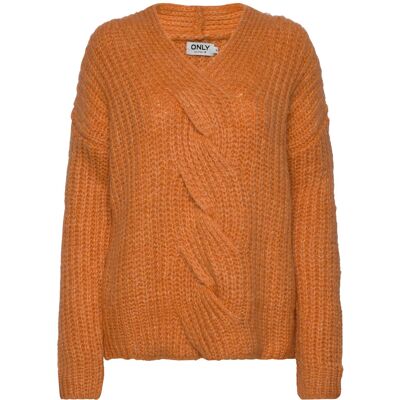 ONLY Onltreccia Ls V-Neck Knt XS RUSSET ORANGE XS ONLY Onltreccia Ls V-Neck Knt XS RUSSET ORANGE XS