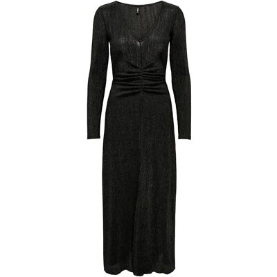 ONLY Onlace L/S V-Neck Shine Dress Jrs M BLACK M ONLY Onlace L/S V-Neck Shine Dress Jrs M BLACK M