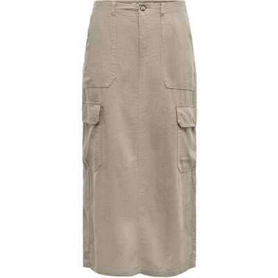 ONLY Onlmalfy-Caro Linen Long Skirt Pnt XS OXFORD TAN XS ONLY Onlmalfy-Caro Linen Long Skirt Pnt XS OXFORD TAN XS
