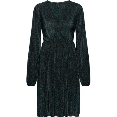ONLY Onlnisa L/S Plisse Bk Wrap Dress Cs Jrs XS BLACK XS ONLY Onlnisa L/S Plisse Bk Wrap Dress Cs Jrs XS BLACK XS