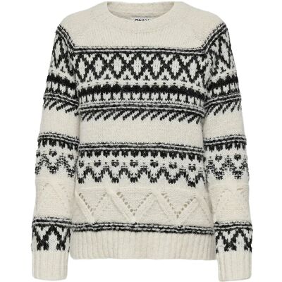 ONLY Onlshirly Life Ls Jq O-Neck Knt XS BIRCH XS ONLY Onlshirly Life Ls Jq O-Neck Knt XS BIRCH XS