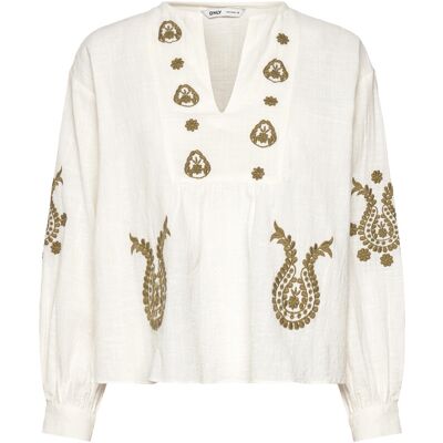 ONLY Onlmoon L/S Emb Top Wvn Noos S CLOUD DANCER S ONLY Onlmoon L/S Emb Top Wvn Noos S CLOUD DANCER S