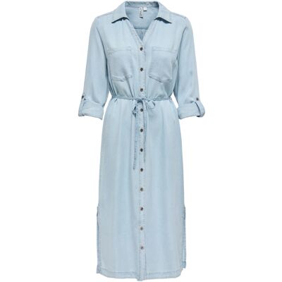 ONLY Onlcharis Life Ls Bel Shirt Dress Cc Wvn XS LIGHT BLUE DENIM XS ONLY Onlcharis Life Ls Bel Shirt Dress Cc Wvn XS LIGHT BLUE DENIM XS