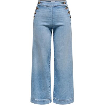 ONLY Onlmadison Hw Button Wide Crp Dnm Gen223 29 x 32 LIGHT BLUE DENIM 29 x 32 ONLY Onlmadison Hw Button Wide Crp Dnm Gen223 29 x 32 LIGHT BLUE DENIM 29 x 32
