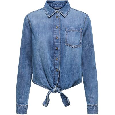 ONLY -Onlsevigny Lecey Ls Knot Dnm Shirt Akm L MEDIUM BLUE DENIM L ONLY -Onlsevigny Lecey Ls Knot Dnm Shirt Akm L MEDIUM BLUE DENIM L