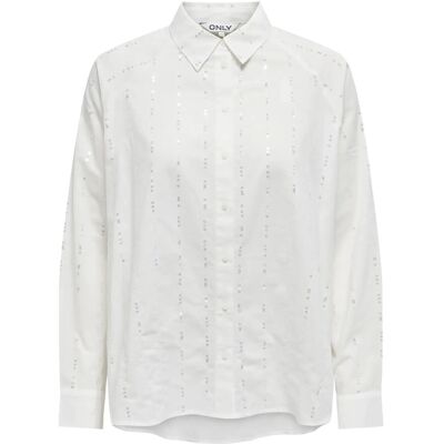 ONLY Onlminna Grace Ls Detail Shirt Wvn M CLOUD DANCER M ONLY Onlminna Grace Ls Detail Shirt Wvn M CLOUD DANCER M