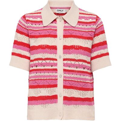 ONLY Onllula Polo S/S Cardigan Knt Noos S HIGH RISK RED S ONLY Onllula Polo S/S Cardigan Knt Noos S HIGH RISK RED S