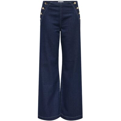 ONLY Onlmadeline Button Hw Wide Dnm Gua XL x 32 DARK BLUE DENIM XL x 32 ONLY Onlmadeline Button Hw Wide Dnm Gua XL x 32 DARK BLUE DENIM XL x 32