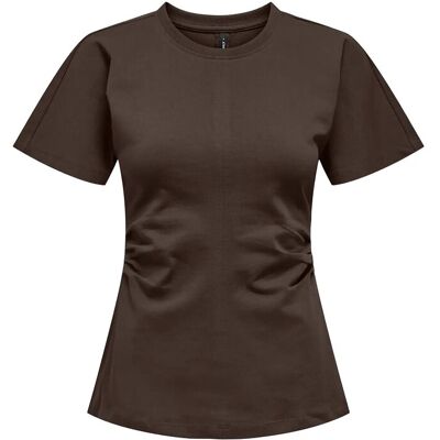 ONLY Onlmarie S/S Ruching Top Jrs Noos XL SEAL BROWN XL ONLY Onlmarie S/S Ruching Top Jrs Noos XL SEAL BROWN XL