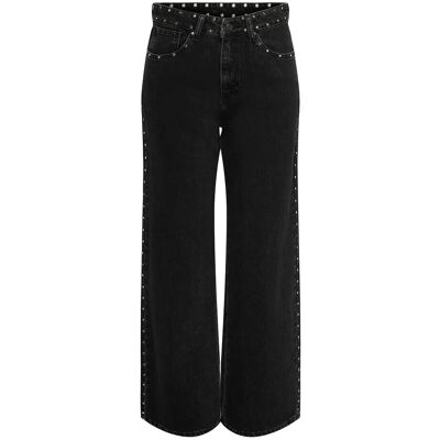 ONLY Onlhope Hw Studded Wide Dnm Tai 31 x 32 WASHED BLACK 31 x 32 ONLY Onlhope Hw Studded Wide Dnm Tai 31 x 32 WASHED BLACK 31 x 32