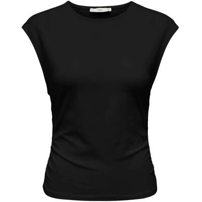 ONLY Onlmira Capsl Ruching Top Jrs Noos L BLACK L ONLY Onlmira Capsl Ruching Top Jrs Noos L BLACK L