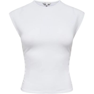 ONLY Onlmira Capsl Ruching Top Jrs Noos XS WHITE XS ONLY Onlmira Capsl Ruching Top Jrs Noos XS WHITE XS