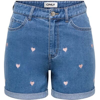 ONLY Onlvega Hw Embroidery Dnm Shorts Guanoos L MEDIUM BLUE DENIM L ONLY Onlvega Hw Embroidery Dnm Shorts Guanoos L MEDIUM BLUE DENIM L