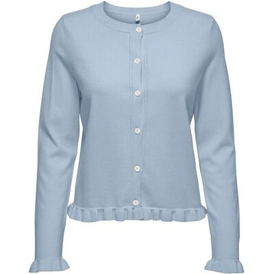 ONLY Onlcinderel Ls Frill Cardigan Ex Knt XS CASHMERE BLUE XS ONLY Onlcinderel Ls Frill Cardigan Ex Knt XS CASHMERE BLUE XS