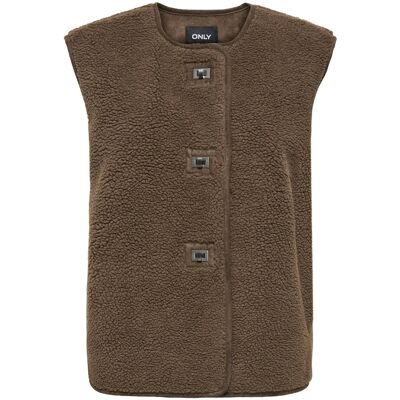 ONLY Onlwendy Teddy Waistcoat Otw M CHESTNUT M ONLY Onlwendy Teddy Waistcoat Otw M CHESTNUT M