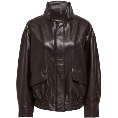 ONLY Onljulia Faux Leather Ovz. Bomber Otw XL CHOCOLATE TORTE XL ONLY Onljulia Faux Leather Ovz. Bomber Otw XL CHOCOLATE TORTE XL