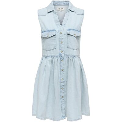 ONLY Onlcyrus Sl Short Dnm Dress Akm M LIGHT BLUE DENIM M ONLY Onlcyrus Sl Short Dnm Dress Akm M LIGHT BLUE DENIM M