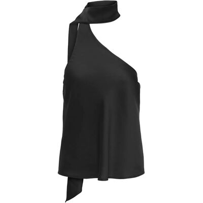 ONLY Onlamara Chigo S/L Scarf Top Wvn Ex L BLACK L ONLY Onlamara Chigo S/L Scarf Top Wvn Ex L BLACK L