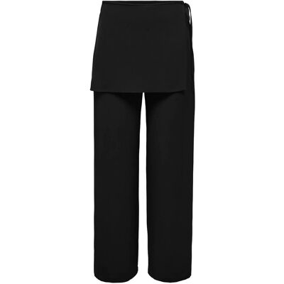 ONLY Onlbretty Skirt Detail Trousers Wvn Ex XS BLACK XS ONLY Onlbretty Skirt Detail Trousers Wvn Ex XS BLACK XS
