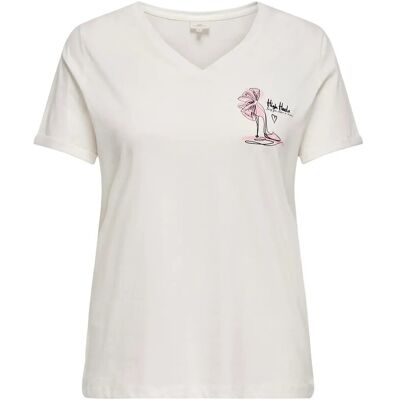 ONLY Carmakoma Carbea Ss V-Neck Tee Jrs 46-48 CLOUD DANCER 46-48 ONLY Carmakoma Carbea Ss V-Neck Tee Jrs 46-48 CLOUD DANCER 46-48