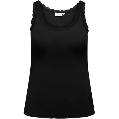 ONLY Carmakoma Carsara Sharai Lace Tank Top Jrs Noos 42-44 BLACK 42-44 ONLY Carmakoma Carsara Sharai Lace Tank Top Jrs Noos 42-44 BLACK 42-44
