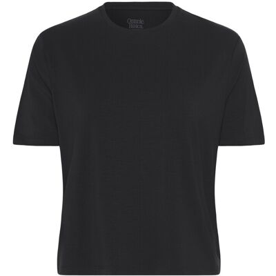 Organic Basics Soft Touch Boxy Tee XXS BLACK XXS Organic Basics Soft Touch Boxy Tee XXS BLACK XXS