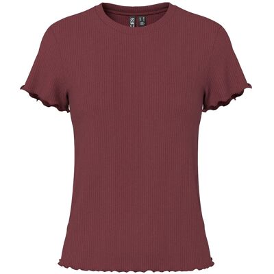 Pieces Pcnicca Ss O-Neck Top Jrs Noos XS TAWNY PORT XS Pieces Pcnicca Ss O-Neck Top Jrs Noos XS TAWNY PORT XS
