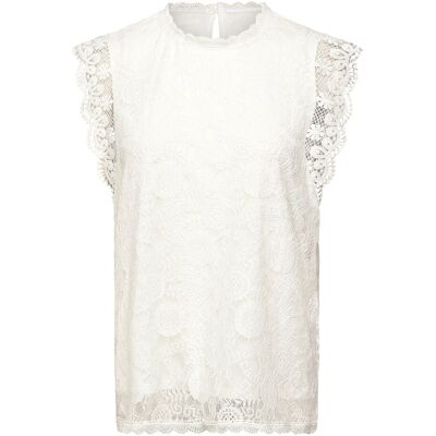 Pieces Pcolline Sl Lace Top Wvn Noos S CLOUD DANCER S Pieces Pcolline Sl Lace Top Wvn Noos S CLOUD DANCER S