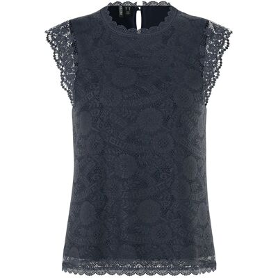 Pieces Pcolline Sl Lace Top Wvn Noos XS SKY CAPTAIN XS Pieces Pcolline Sl Lace Top Wvn Noos XS SKY CAPTAIN XS