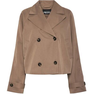 Pieces Pcscarlett Ls Short Trenchcoat Noos Bc XXL BROWN LENTIL XXL Pieces Pcscarlett Ls Short Trenchcoat Noos Bc XXL BROWN LENTIL XXL