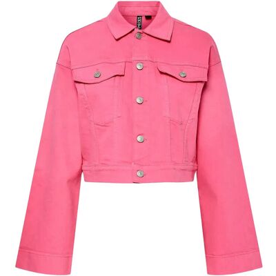 Pieces Pcsvala Denim Jacket S PINK LEMONADE S Pieces Pcsvala Denim Jacket S PINK LEMONADE S
