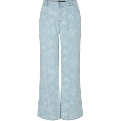 Pieces Pcfeline Mw Wide Denim Jeans 28 LIGHT BLUE DENIM 28 Pieces Pcfeline Mw Wide Denim Jeans 28 LIGHT BLUE DENIM 28