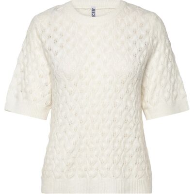 Pieces Pclelou Ss O-Neck Knit Noos Bc S CLOUD DANCER S Pieces Pclelou Ss O-Neck Knit Noos Bc S CLOUD DANCER S