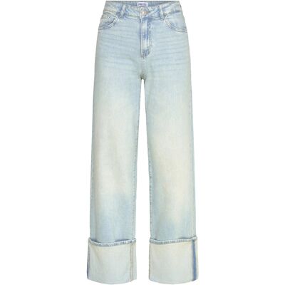 Pieces Pcsilke Mw Fold Up Denim Jeans 32 x 32 LIGHT BLUE DENIM 32 x 32 Pieces Pcsilke Mw Fold Up Denim Jeans 32 x 32 LIGHT BLUE DENIM 32 x 32