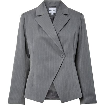 Pieces Pcfalka Ls Fittet Pinstriped Blazer D2D S GREY PINSTRIPE S Pieces Pcfalka Ls Fittet Pinstriped Blazer D2D S GREY PINSTRIPE S