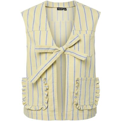 Pieces Pcbillo Tie Denim Vest M FRENCH VANILLA M Pieces Pcbillo Tie Denim Vest M FRENCH VANILLA M