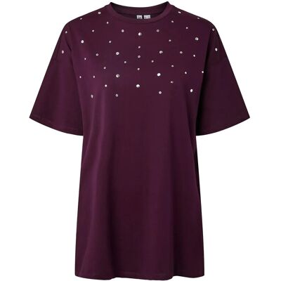 Pieces Pcskylar Ss Os Detail Tee Fsy Pp Bc XS DARK PURPLE XS Pieces Pcskylar Ss Os Detail Tee Fsy Pp Bc XS DARK PURPLE XS