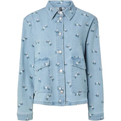 Pieces Pcflora Ls Denim Emb Shirt Noos M LIGHT BLUE DENIM M Pieces Pcflora Ls Denim Emb Shirt Noos M LIGHT BLUE DENIM M