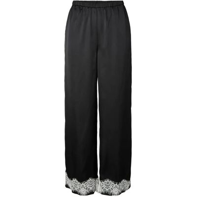 Pieces Pcariel Hw Wide Lace Pants D2D Pp M BLACK M Pieces Pcariel Hw Wide Lace Pants D2D Pp M BLACK M