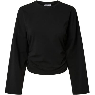 Pieces Pcalli Ls O-Neck Top D2D L BLACK L Pieces Pcalli Ls O-Neck Top D2D L BLACK L