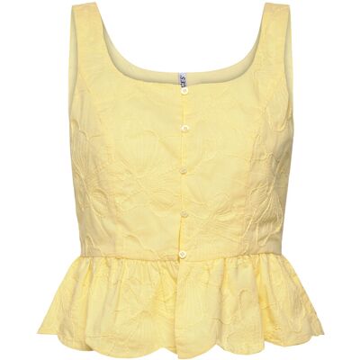 Pieces Pcmarli Sl Top Wvn D2D S FRENCH VANILLA S Pieces Pcmarli Sl Top Wvn D2D S FRENCH VANILLA S